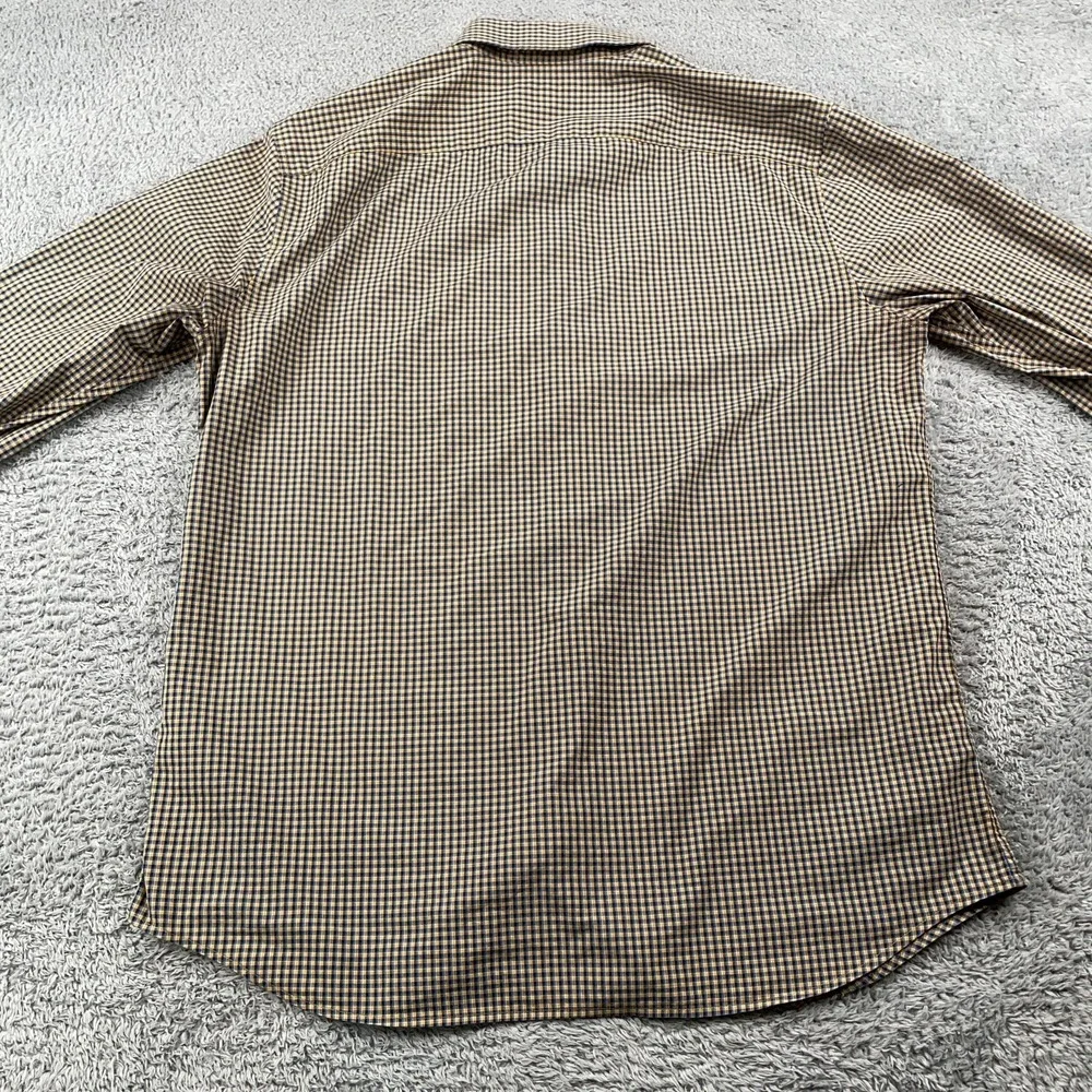 Banana Republic Shirt Mens Large Slim Flex Fit Tech Stretch Check Dress Casual